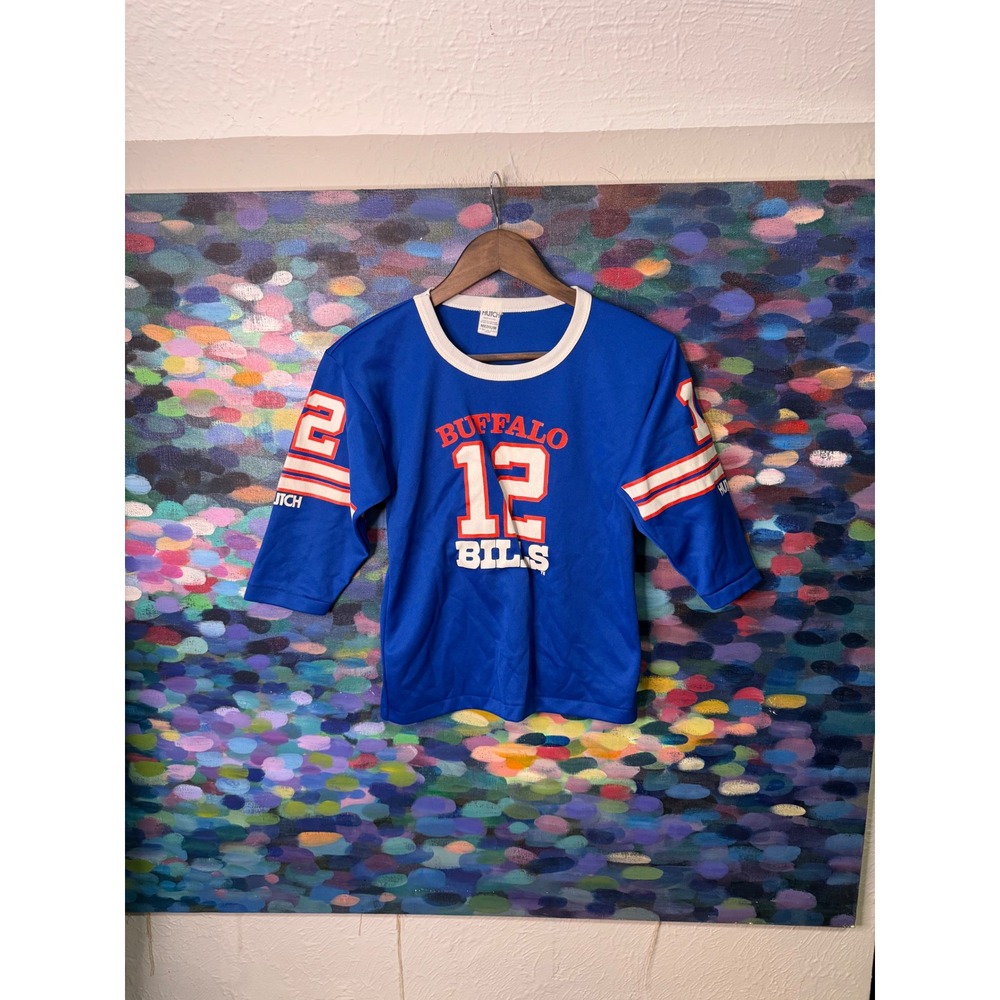 Kids Buffalo Bills 12 Hutch Jersey Youth Medium Blue Orange Football NFL